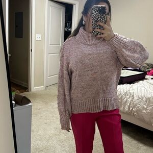 Ann Taylor Mauve Turtleneck Sweater